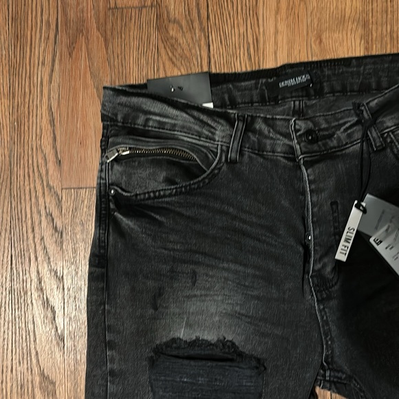 Denham house size 36,32, black distressed jeans for men - Picture 2 of 9